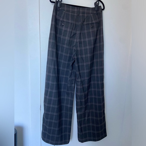 Plaid madewell Harlow wide leg pants, new with tags never worn. - Picture 5 of 5